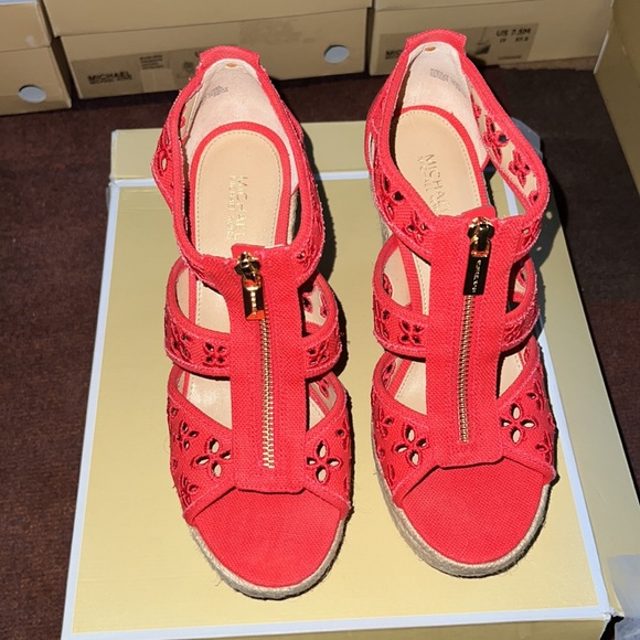 Michael Kors Coral Platform Wedge Sandals - Picture 2 of 4